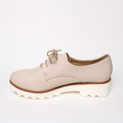 Women's shoes leather isolated on white background