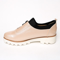 Women's shoes leather isolated on white background