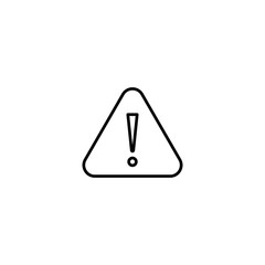 attention warning symbol line black icon on white background