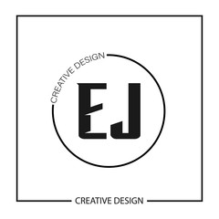 Initial Letter EJ Logo Template Design Vector Illustration