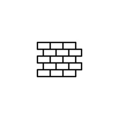 brick wall line black icon on white background