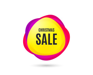 Christmas Sale. Special offer price sign. Advertising Discounts symbol. Gradient sales tag. Abstract shopping banner. Template for design. Vector