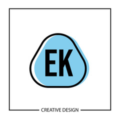 Initial Letter EK Logo Template Design Vector Illustration