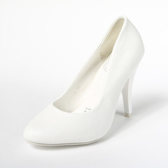 Women's shoes leather isolated on white background