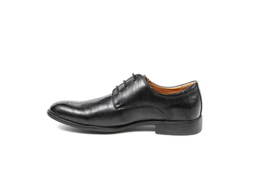 Office leathers man shoes isolated on white