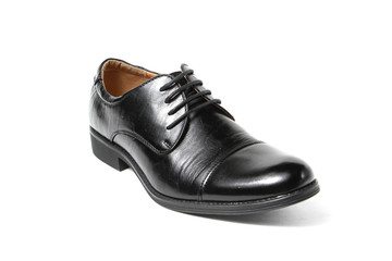 Office leathers man shoes isolated on white