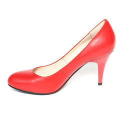 Women's toe and platform shoes isolated on white background