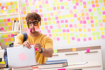 Student preparing for exams with many conflicting priorities 