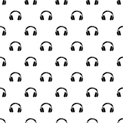 Headphones pattern vector seamless repeating for any web design