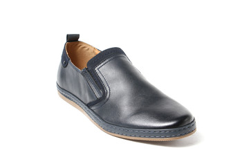 Office leathers man shoes isolated on white