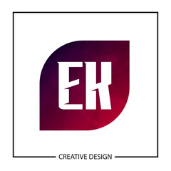 Initial Letter EK Logo Template Design Vector Illustration