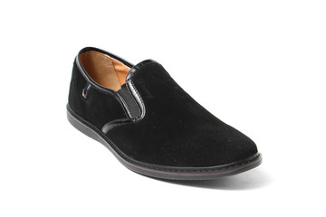 Office leathers man shoes isolated on white