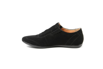 Office leathers man shoes isolated on white