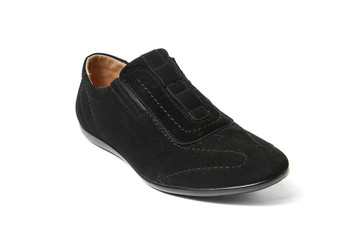 Office leathers man shoes isolated on white