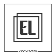 Initial Letter EL Logo Template Design Vector Illustration