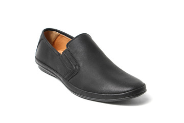 Office leathers man shoes isolated on white