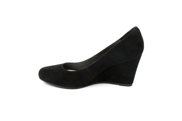 Women's toe and platform shoes isolated on white background