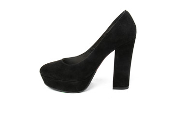 Women's toe and platform shoes isolated on white background