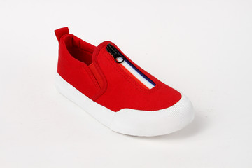 Women's shoes leather isolated on white background