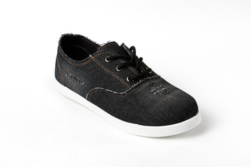 Women's shoes leather isolated on white background