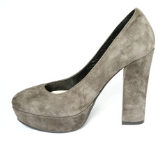 Women's toe and platform shoes isolated on white background