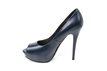 Women's toe and platform shoes isolated on white background