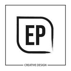 Initial Letter EP Logo Template Design Vector Illustration