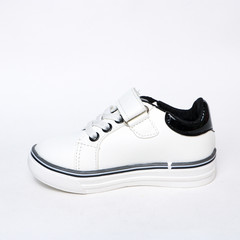 Women's shoes leather isolated on white background