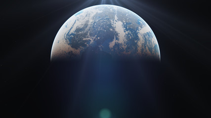 sunrise from planet orbit © aleksandar nakovski