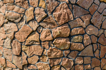 Background of old granite stone wall