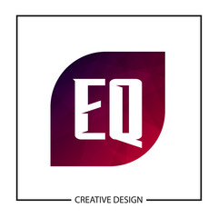 Initial Letter EQ Logo Template Design Vector Illustration