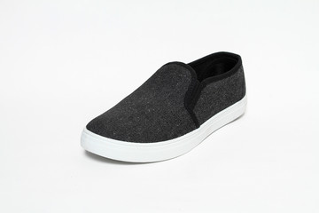 Women's shoes leather isolated on white background