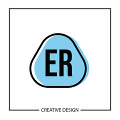Initial Letter ER Logo Template Design Vector Illustration