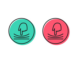 Elastic line icon. Resilience material sign. Positive and negative circle buttons concept. Good or bad symbols. Elastic Vector