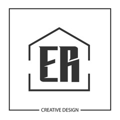 Initial Letter ER Logo Template Design Vector Illustration