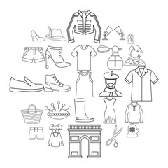 Underlinen icons set. Outline set of 25 underlinen vector icons for web isolated on white background