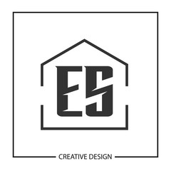 Initial Letter ES Logo Template Design Vector Illustration