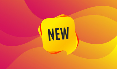New symbol. Special offer sign. New arrival. Wave background. Abstract shopping banner. Template for design. Vector