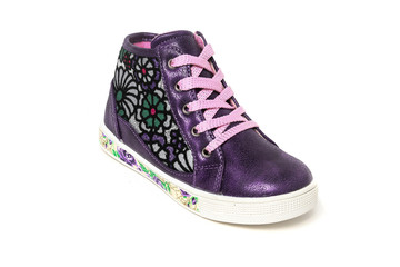 Teenager sneakers shoe isolated on white background