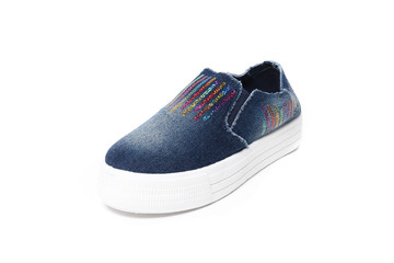 Teenager sneakers shoe isolated on white background