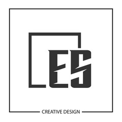 Initial Letter ES Logo Template Design Vector Illustration