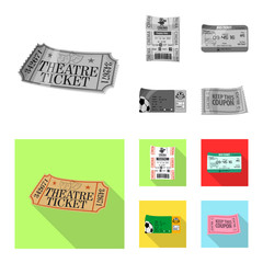 Fototapeta na wymiar Vector design of ticket and admission logo. Set of ticket and event stock symbol for web.