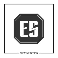 Initial Letter ES Logo Template Design Vector Illustration