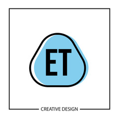 Initial Letter ET Logo Template Design Vector Illustration