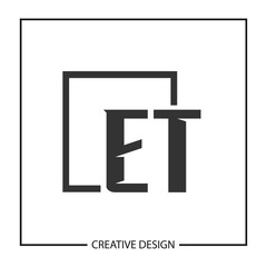 Initial Letter ET Logo Template Design Vector Illustration