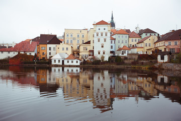 Obraz premium Town landscape with small houses