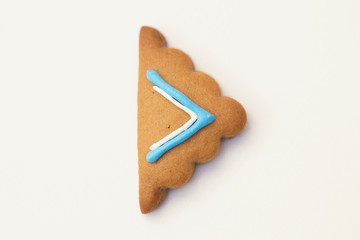 Baked gingerbread cookie element