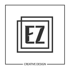 Initial Letter EZ Logo Template Design Vector Illustration