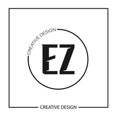 Initial Letter EZ Logo Template Design Vector Illustration