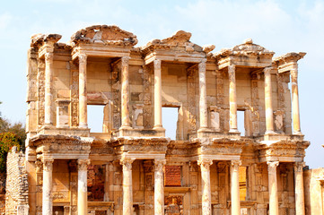 Obraz premium Ephesus ancient city, celcius library, Ephesus is a UNESCO World Heritage site.